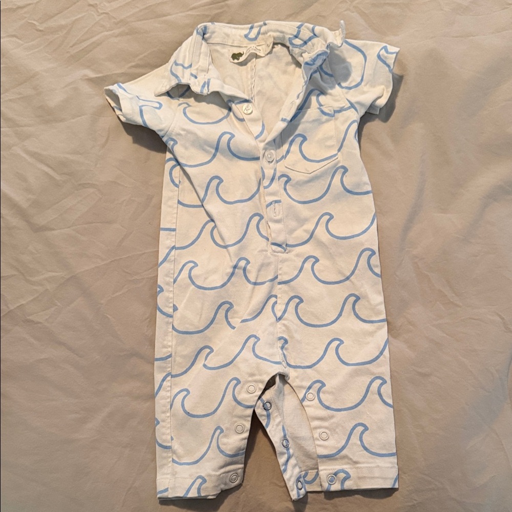 Wave Pattern Kids Bodysuit